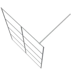 Paroi de douche Argenté 140x195 cm Verre ESG transparent 