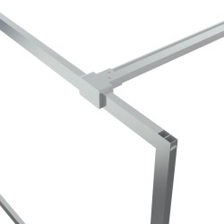 Paroi de douche Argenté 140x195 cm Verre ESG transparent 