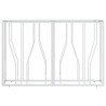 Table console argenté 110x30x70 cm acier inoxydable et verre 