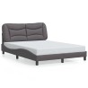 Cadre de lit sans matelas gris 120x200 cm similicuir 
