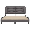 Cadre de lit sans matelas gris 120x200 cm similicuir 