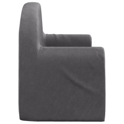 Canapé-lit pour enfants 2 places anthracite peluche douce 