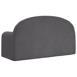 Canapé-lit pour enfants 2 places anthracite peluche douce 