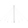 Sapin de Noël à LED Intérieur/Extérieur 576 LED bleu 3,6 m 