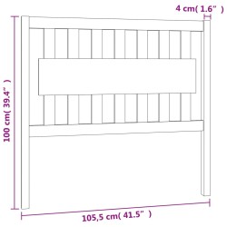 Tête de lit Marron miel 105,5x4x100 cm Bois massif de pin 