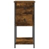 Table de chevet chêne fumé 32x42x70 cm bois d'ingénierie 
