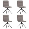 Chaises à manger lot de 4 taupe tissu 