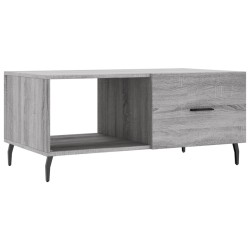 Table basse sonoma gris 90x50x40 cm bois d'ingénierie 