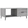 Table basse sonoma gris 90x50x40 cm bois d'ingénierie 