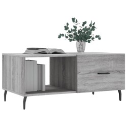 Table basse sonoma gris 90x50x40 cm bois d'ingénierie 