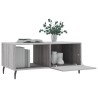 Table basse sonoma gris 90x50x40 cm bois d'ingénierie 