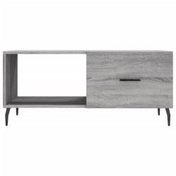 Table basse sonoma gris 90x50x40 cm bois d'ingénierie 