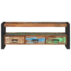 Meuble TV 120x30x45 cm Bois massif de récupération 