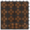 Carreau de terrasse 11 pcs WPC 30 x 30 cm 1 m² Couleur Teck 