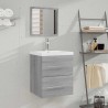 Armoire de salle de bain avec miroir Sonoma gris 41x38,5x48 cm  
