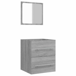 Armoire de salle de bain avec miroir Sonoma gris 41x38,5x48 cm  