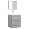 Armoire de salle de bain avec miroir Sonoma gris 41x38,5x48 cm  