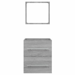Armoire de salle de bain avec miroir Sonoma gris 41x38,5x48 cm  