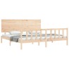 Cadre de lit sans matelas bois massif de pin 