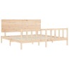 Cadre de lit sans matelas bois massif de pin 