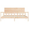 Cadre de lit sans matelas bois massif de pin 