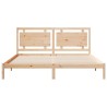 Cadre de lit extra long sans matelas 180x220 cm bois massif 