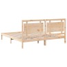 Cadre de lit extra long sans matelas 180x220 cm bois massif 