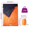Sac de couchage double et oreillers adultes camping 3-4 saisons 