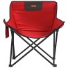 Chaise de camping avec poche pliable lot de 2 rouge 