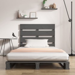 Cadre de lit sans matelas gris 100x200 cm bois massif de pin 