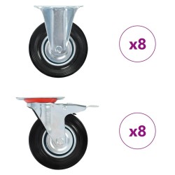 16 pcs Roulettes 125 mm 