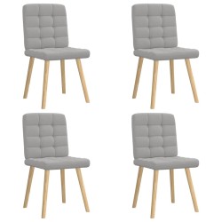 Chaises à manger lot de 4 gris nuage tissu 