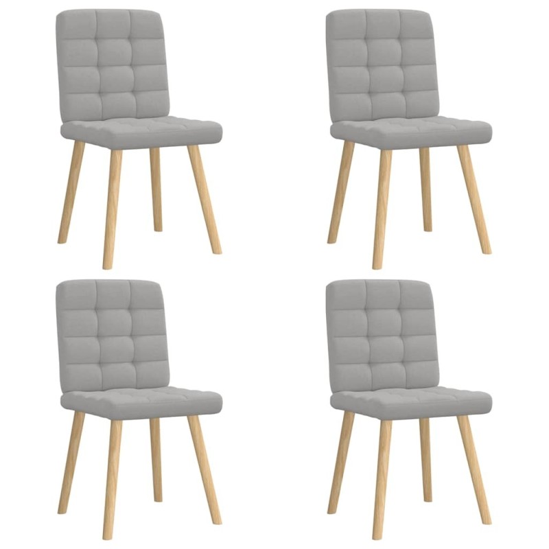 Chaises à manger lot de 4 gris nuage tissu 