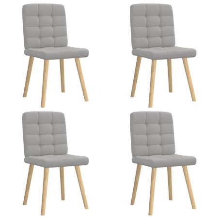 Chaises à manger lot de 4 gris nuage tissu 