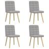 Chaises à manger lot de 4 gris nuage tissu 