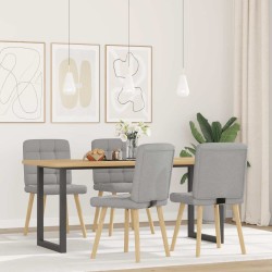 Chaises à manger lot de 4 gris nuage tissu 