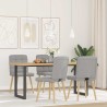 Chaises à manger lot de 4 gris nuage tissu 