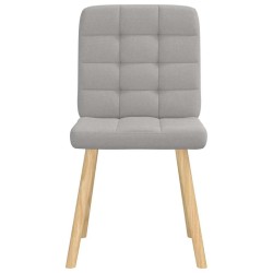 Chaises à manger lot de 4 gris nuage tissu 