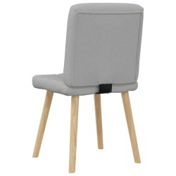 Chaises à manger lot de 4 gris nuage tissu 