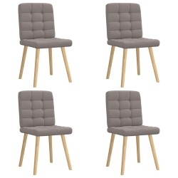 Chaises à manger lot de 4 taupe tissu 