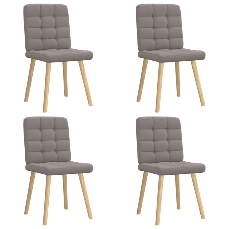 Chaises à manger lot de 4 taupe tissu 