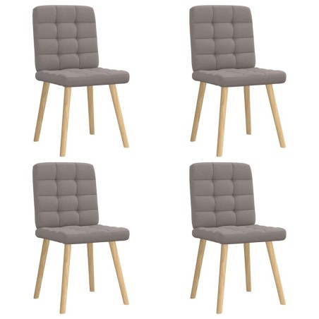 Chaises à manger lot de 4 taupe tissu 