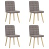 Chaises à manger lot de 4 taupe tissu 