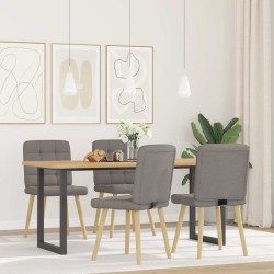 Chaises à manger lot de 4 taupe tissu 