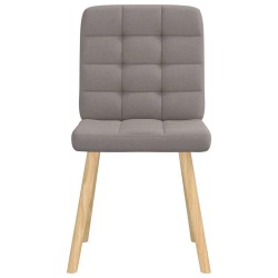 Chaises à manger lot de 4 taupe tissu 