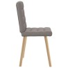Chaises à manger lot de 4 taupe tissu 