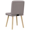Chaises à manger lot de 4 taupe tissu 