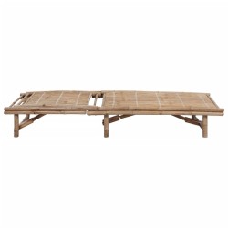 Chaise longue de jardin avec coussin Bambou 
