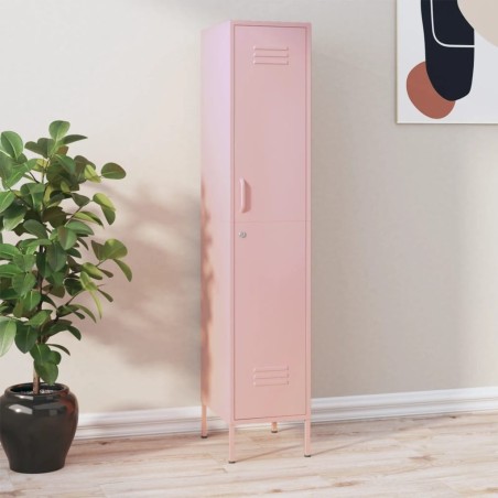 Armoire à casiers Rose 35x46x180 cm Acier 