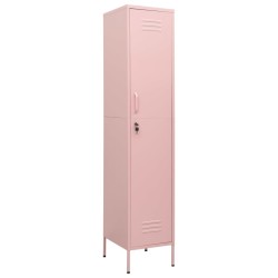 Armoire à casiers Rose 35x46x180 cm Acier 